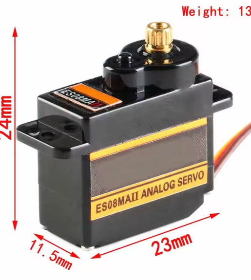 RC Servo ES08MA Servo 12g 15T Mini Metal Gear Analogue Servo For Axial SCX24.