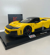 Maisto F80 Ferrari 1:18 Scale Model Yellow Diecast Car.