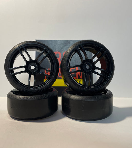 Rc Car Drift Wheels 1/10 12mm Hex Mounts To Fit HSP HPI TT-01 TT-02 VRX Tamiya.