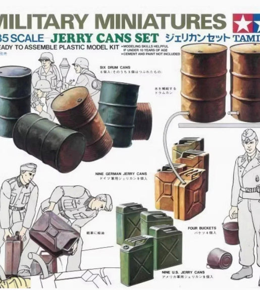 Tamiya 1/35 Scale Military Jerry Cans Set Model Kit No: 35026