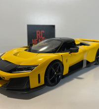 Maisto F80 Ferrari 1:18 Scale Model Yellow Diecast Car.