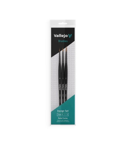 Vallejo Paint Brushes Design Set (Sizes 0, 1 & 2)