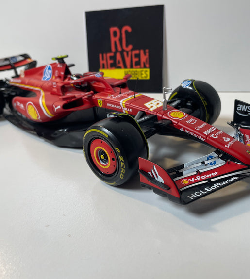 Burago 1:18 Ferrari SF-24 Carlos Sainz Seasonal Livery Formula One Model Car #55