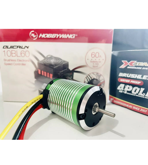 Brushless Sensorless 3060kv Motor And 60 Amp Hobbywing Esc Combo 2-3S Lipo Power