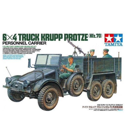 Tamiya 1/35 Scale German 6x4 Truck Krupp Protze Model Kit No: 35317