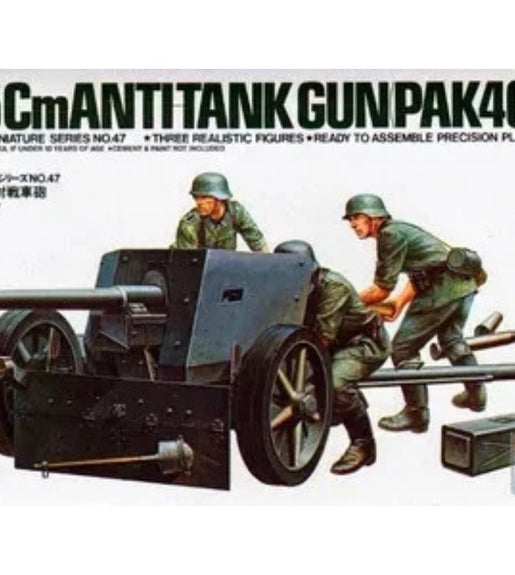 Tamiya 1/35 Scale German 75mm Anti-Tank Gun Model Kit No: 35047