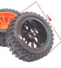 HSP 88015 1:10 Monster Truck Bigfoot HSP 94111 94108 94188 Set Of 4 Rims Tyres.