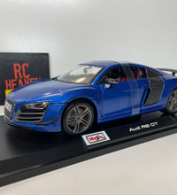 Maisto Audi R8 GT 1:18 Scale Blue Diecast Model Car.