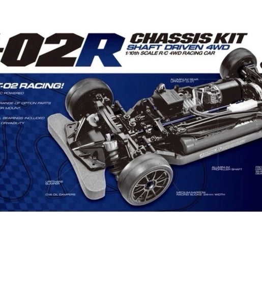 Tamiya TT-02R 1/10 Scale Unassembled Chassis RC Car Kit #47326