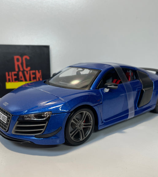Maisto Audi R8 GT 1:18 Scale Blue Diecast Model Car.