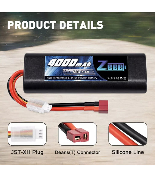 Zeee Power 4000mah Lipo Battery Replace Old School Tamiya Nimh Or Nicd.
