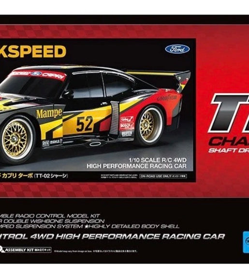 Tamiya 1978 Ford Zakspeed Capri Turbo 1/10 Scale Rc Car Kit  TT-02 Chassis W/ESC