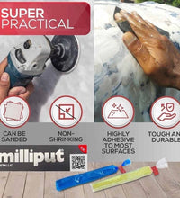Milliput Metallic Two Part Epoxy Putty Brand New
