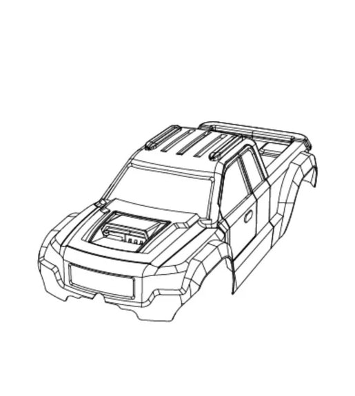 Mjx Hyper Go 14208 1:14 Scale 4wd Rc Car Body Shell Part No: P14018