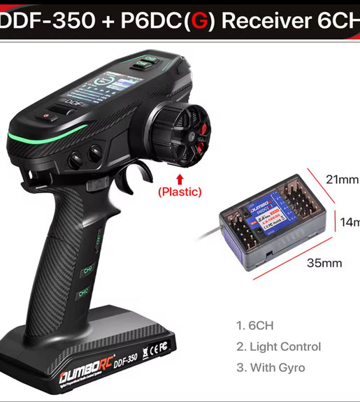 Dumborc DDF-350 6CH Radio Controller & P6DC Receiver For RC Car & Boat.