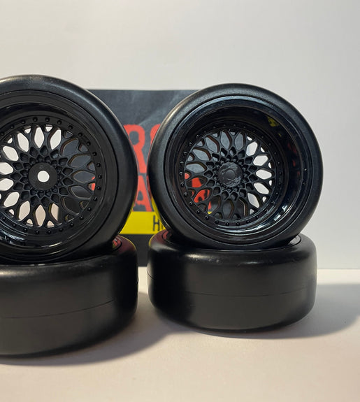 Rc Car Drift Wheels 1/10 12mm Hex Mounts To Fit HSP HPI TT-01 TT-02 VRX Tamiya.