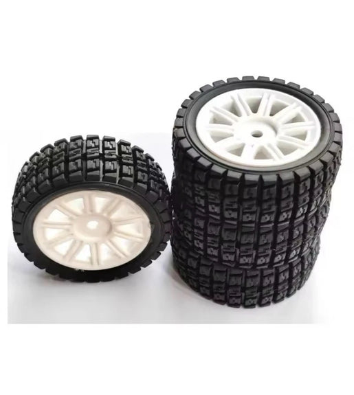 Mjx Hyper Go 1:14 Scale 4wd Rc Wheels & Tyres Set Of 4 12mm Hex Part No: 1415A2.