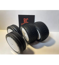 Sand Super Rc Car White Letter Wheels & Tyres 12mm Hex 1/10 2wd Buggy Retro Cool