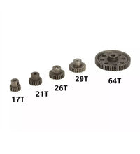 HSP Pinion & Spur Gear Set 64T, 29T, 26T, 21T, 17T 3.175 Shaft