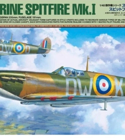 Tamiya 1/48 Scale Supermarine Spitfire MK.I Plastic Model Kit No: 61119