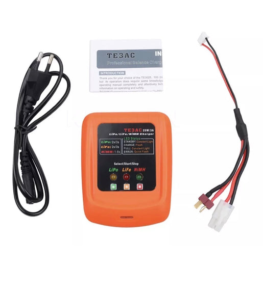 Lipo Battery Balance Charger 2S-3S LiPo, Nimh, Life Tamiya Plug Deans Plug.