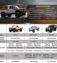 Toyota LC79 4WD RC Crawler -MN Model- 1/12 Scale RTR