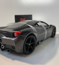 Maisto Ferrari 458 Speciale Metallic Grey 1:18 Scale Diecast Model Car.