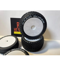 Sand Super Rc Car White Letter Wheels & Tyres 12mm Hex 1/10 2wd Buggy Retro Cool