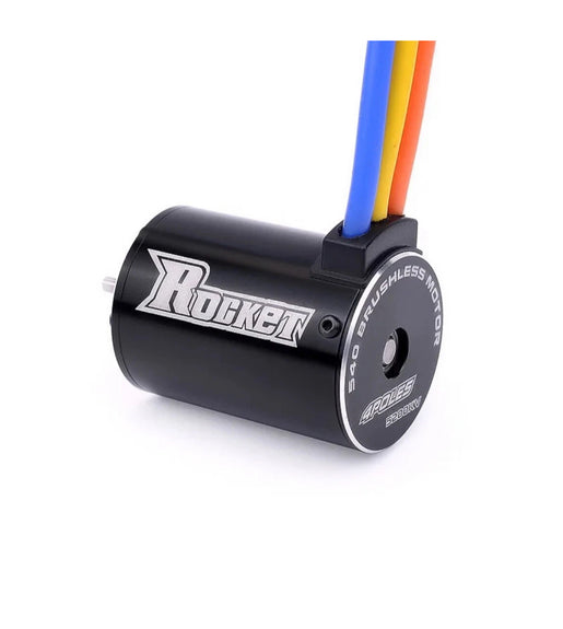 Rocket 540 Brushless Motor. 3.175mm Shaft, 1650kv, 2300kv, 3100kv & 4300kv.