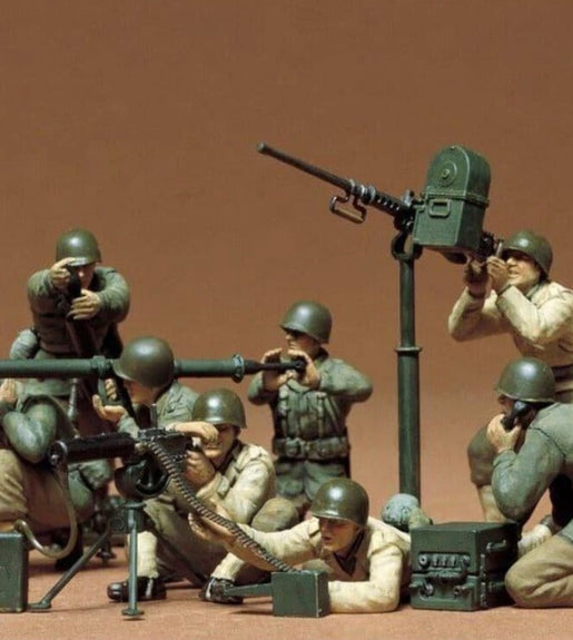 Tamiya 1/35 Scale U.S. Gun & Mortar Team Set Model Kit No: 35086