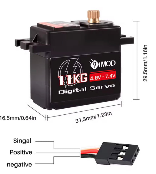 Rc Car Steering Servo 9imod 11kg Digital Mini Servo 1/16 Rc Plane Drone Robot.