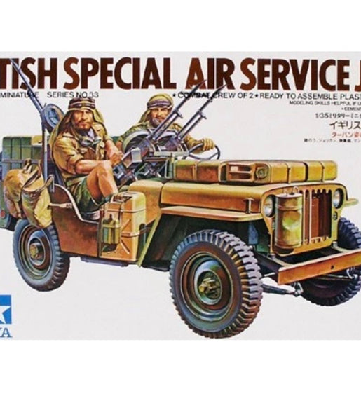 Tamiya 1/35 Scale British Special Air Services (SAS) Jeep Model Kit No: 35033