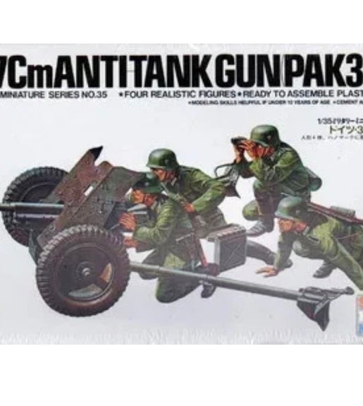 Tamiya 1/35 Scale German 37mm Anti-Tank Gun Model Kit No: 35035
