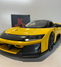 Maisto F80 Ferrari 1:18 Scale Model Yellow Diecast Car.