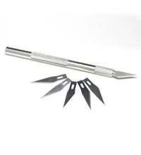 Hobby Knife With 6 Spare Blades Crafts Cutting Scalpel