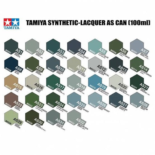 Tamiya AS Plastic Spray Paint 100ml AS-1 to AS-33 Aircraft Paint Full Range.
