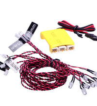 Rc Car 12 & 8 Led Light Kit Spotlight Headlight System 1/10 1/8 Buggy Crawler Drift.