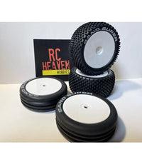 Sand Super Rc Car White Letter Wheels & Tyres 12mm Hex 1/10 2wd Buggy Retro Cool