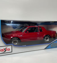 Maisto 1/18 Scale - 1987 Buick Grand National Diecast Model Car Red.
