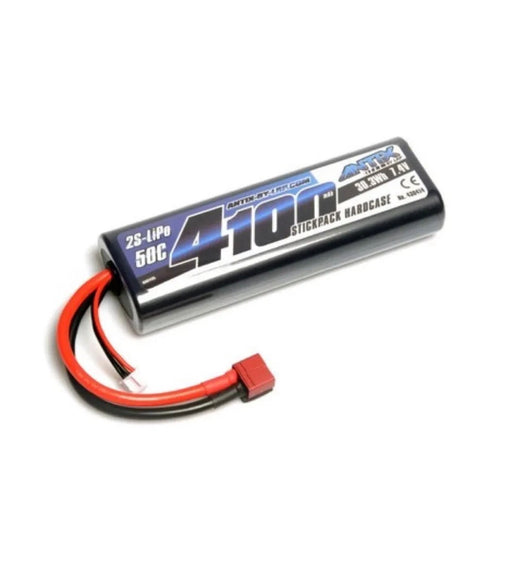 LRP Antix 4100 mAh 7.4V  50C LiPo Battery Rc Car Stickpack Hardcase Deans Plug.