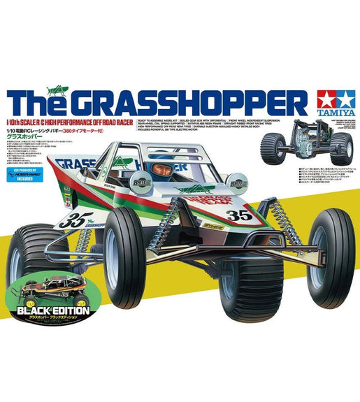 Tamiya 47522 Grasshopper Black Edition 1/10 Scale Off-Road 2wd RC Buggy Kit.