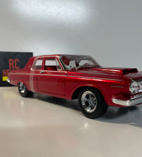 Maisto 1:18 Scale 1963 Dodge 330 Diecast Model Car Red Custom Hot Rod.