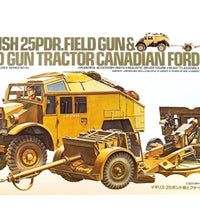 Tamiya 1/35 Scale British Army Quad Gun Tractor & 25 Pound Gun Model Kit No: 35044