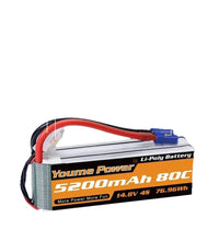 Youme Lipo Battery 4S 14.8V 80C 5200 mah  EC5 Plug for RC Plane Heli Jet Rc Car.