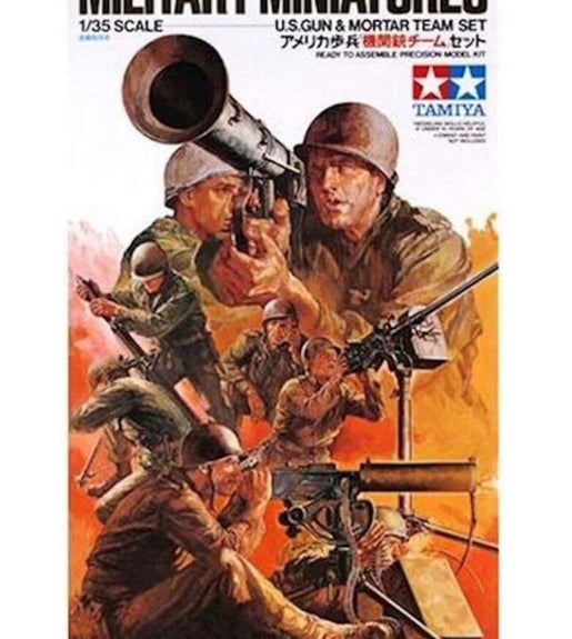 Tamiya 1/35 Scale U.S. Gun & Mortar Team Set Model Kit No: 35086