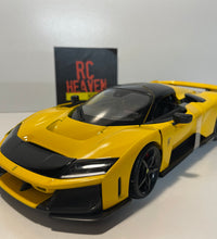 Maisto F80 Ferrari 1:18 Scale Model Yellow Diecast Car.