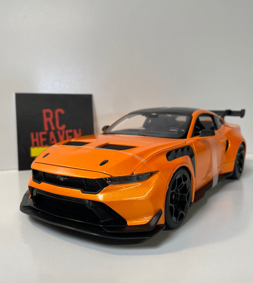 Maisto 2025 Mustang GTD 1/18 Scale Diecast Model American Muscle Car Orange.