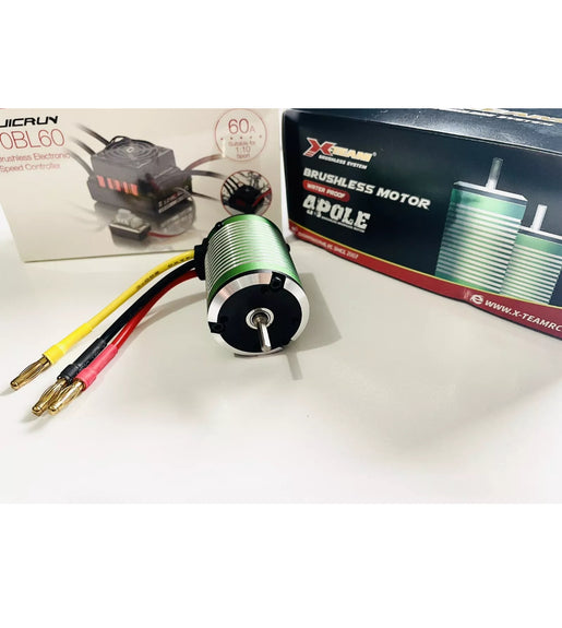 Brushless Sensorless 3060kv Motor And 60 Amp Hobbywing Esc Combo 2-3S Lipo Power