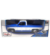Maisto 1/18 Scale - 1974 Chevrolet C10 Cheyenne Super  - Blue Diecast Model.