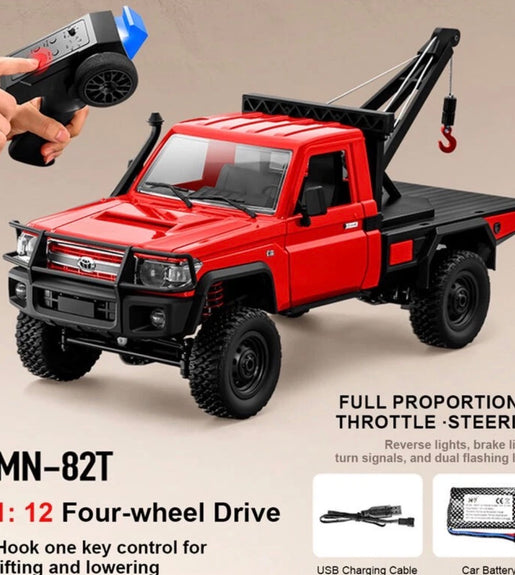 Toyota LC79 4WD RC Crawler With Crane - MN Model - 1/12 Scale RTR MN-82R-T